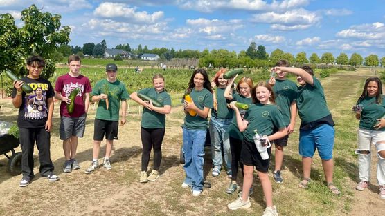 River Tech students together outdoors