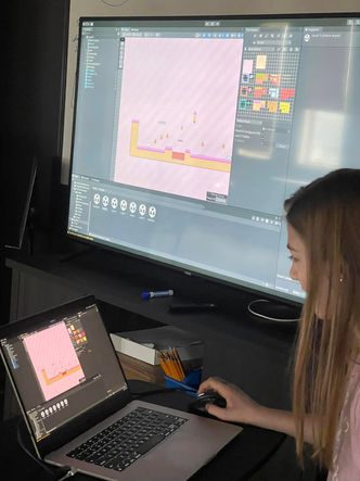 A River Tech student creating digital work