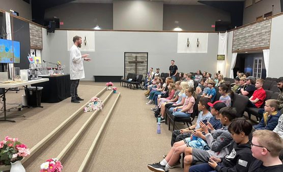 The River Tech school community gathered together